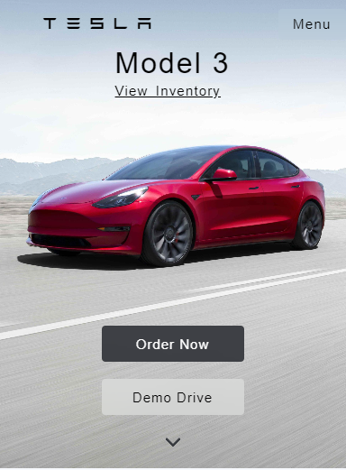 Projeto de clone do site Tesla.